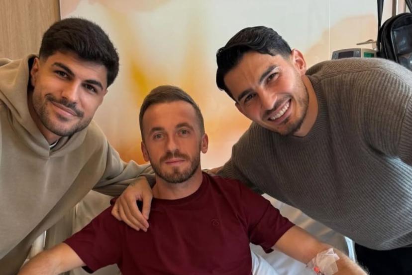 Uğurcan Çakır ve Eren Elmalı, Edin Visca'yı ziyaret etti