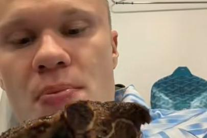 Erling Haaland et yediği anları paylaştı: Akıllara Erol Taş'ı getirdi