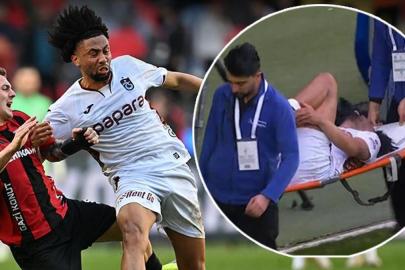 Sahadan sedyeyle çıkarıldı! Trabzonspor'un yıldızı sakatlandı