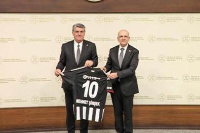 Beşiktaş Başkanı Serdal Adalı'dan, Hazine ve Maliye Bakanı Mehmet Şimşek'e ziyaret