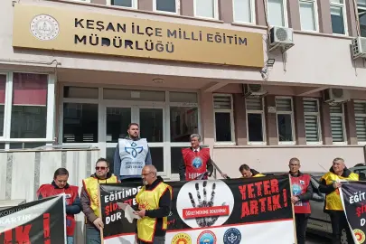 İstanbul'daki öğretmen cinayetine Keşan'dan kitlesel ses