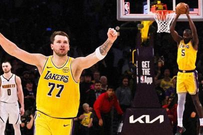 NBA'de Lakers, Doncic'in son saniye basketiyle Denver'ı mağlup etti!