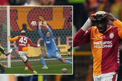 Galatasaray - Fenerbahçe derbisinde Osimhen'den ilginç gol! Perdeyi açtı