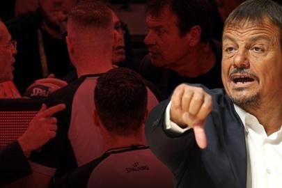 Ergin Ataman'ı kimse tutamadı! Rakiple tartıştı, hakemler zor sakinleştirdi