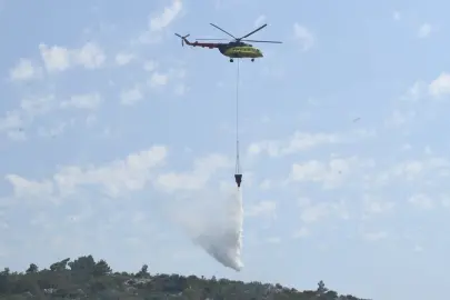 Urla Balıklova’da orman yangını kontrol altında